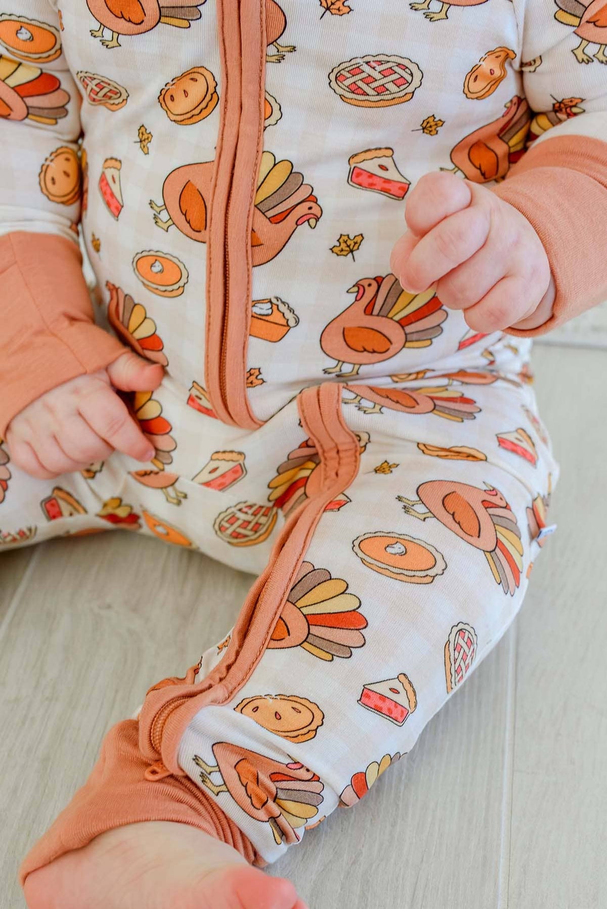 Thanksgiving Bamboo Convertible Zipper Romper | Gobble Gobble