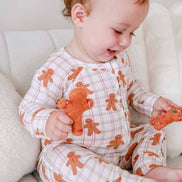 Christmas Bamboo Waffle Convertible Zipper Romper | Gingersnap
