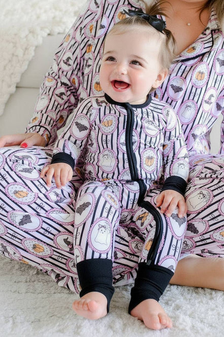 Halloween Glow-in-the-Dark Convertible Bamboo Zip Romper | Galloween