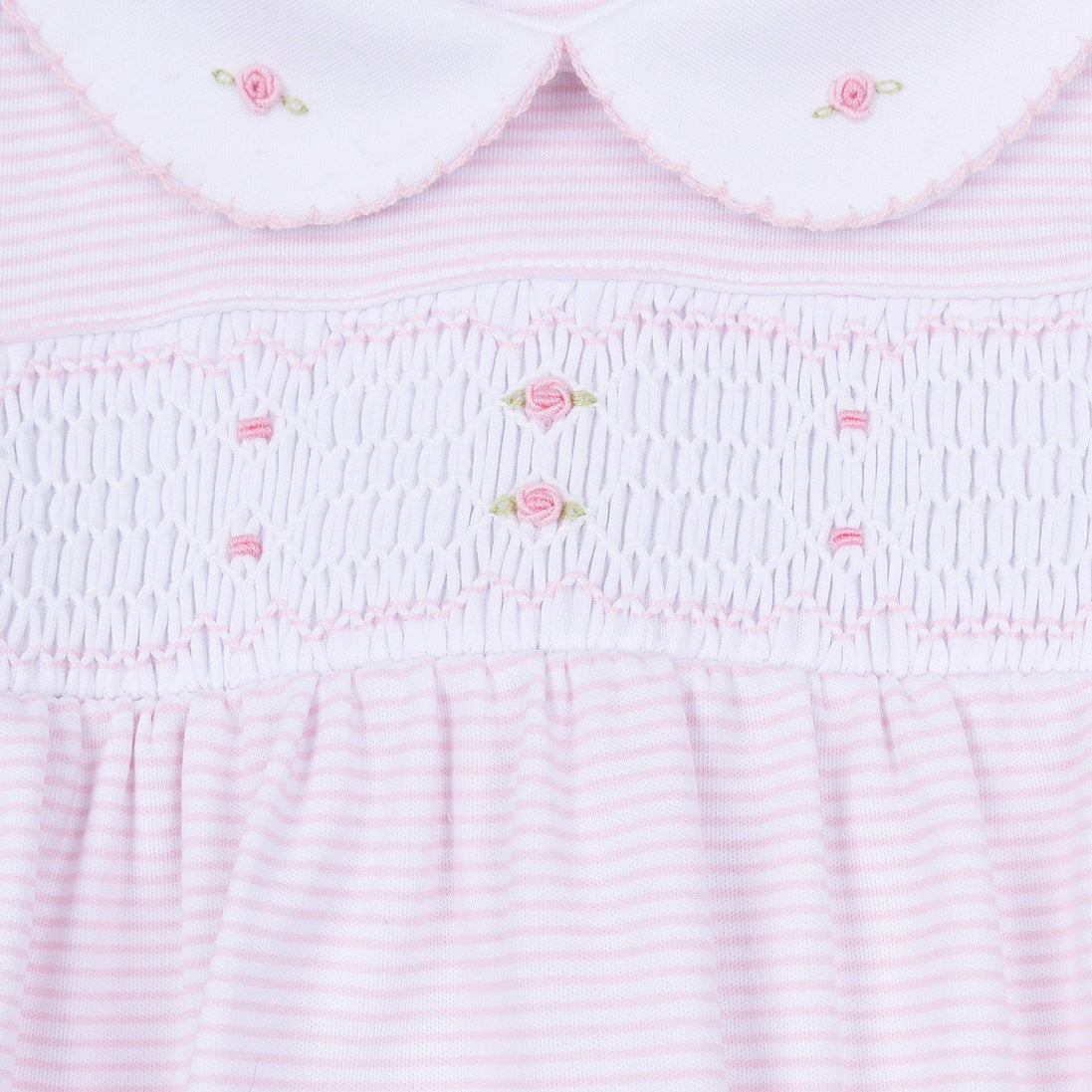 Anna Smocked Footie - Pink