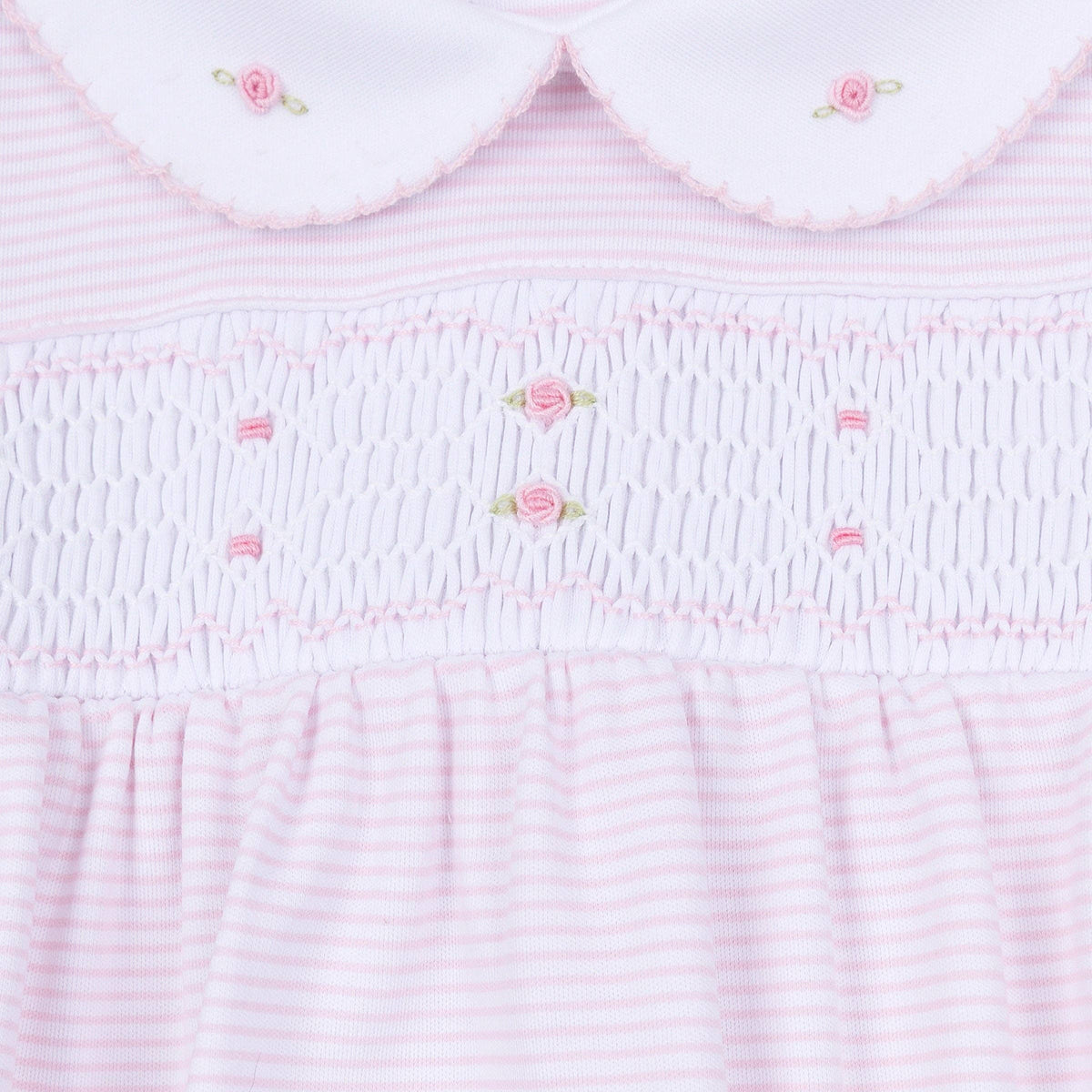 Anna Smocked Footie - Pink
