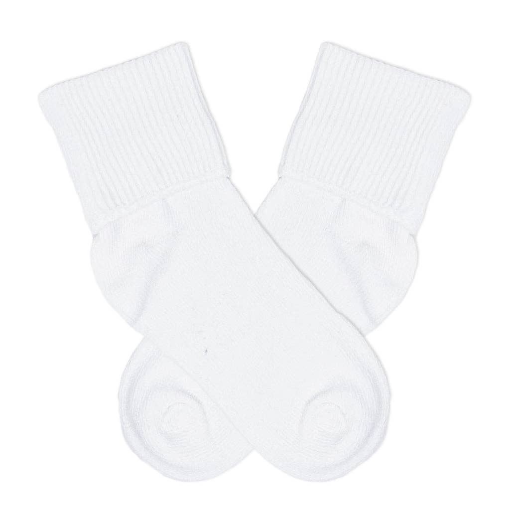 White Fold Over Socks