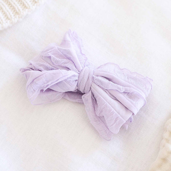 Large Ruffle Knit Bow | Brights