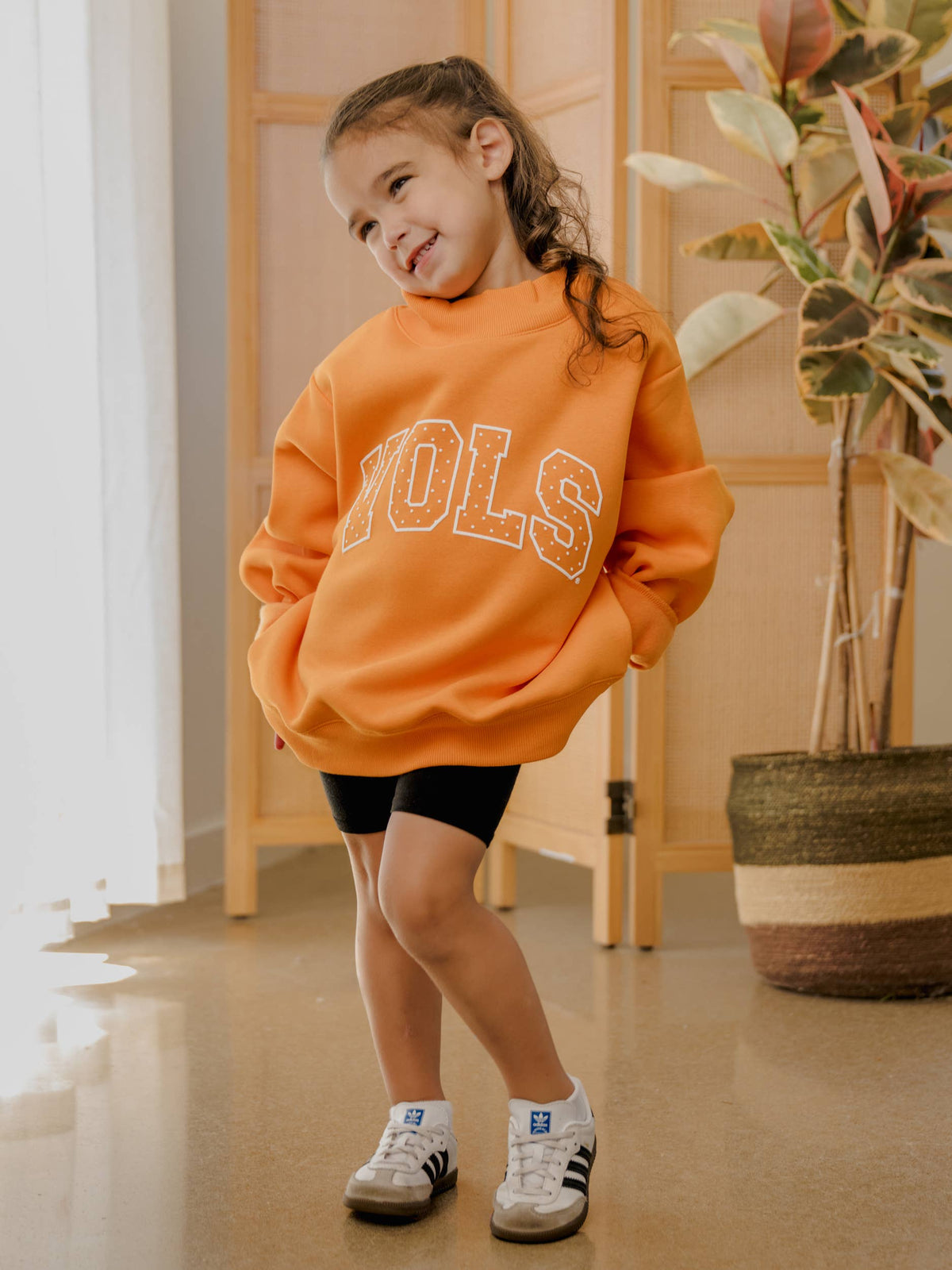Children's Tenn Vols Polka Dot Puff Mock Neck Sweatshirt