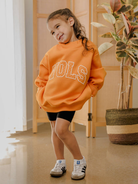 Children's Tenn Vols Polka Dot Puff Mock Neck Sweatshirt