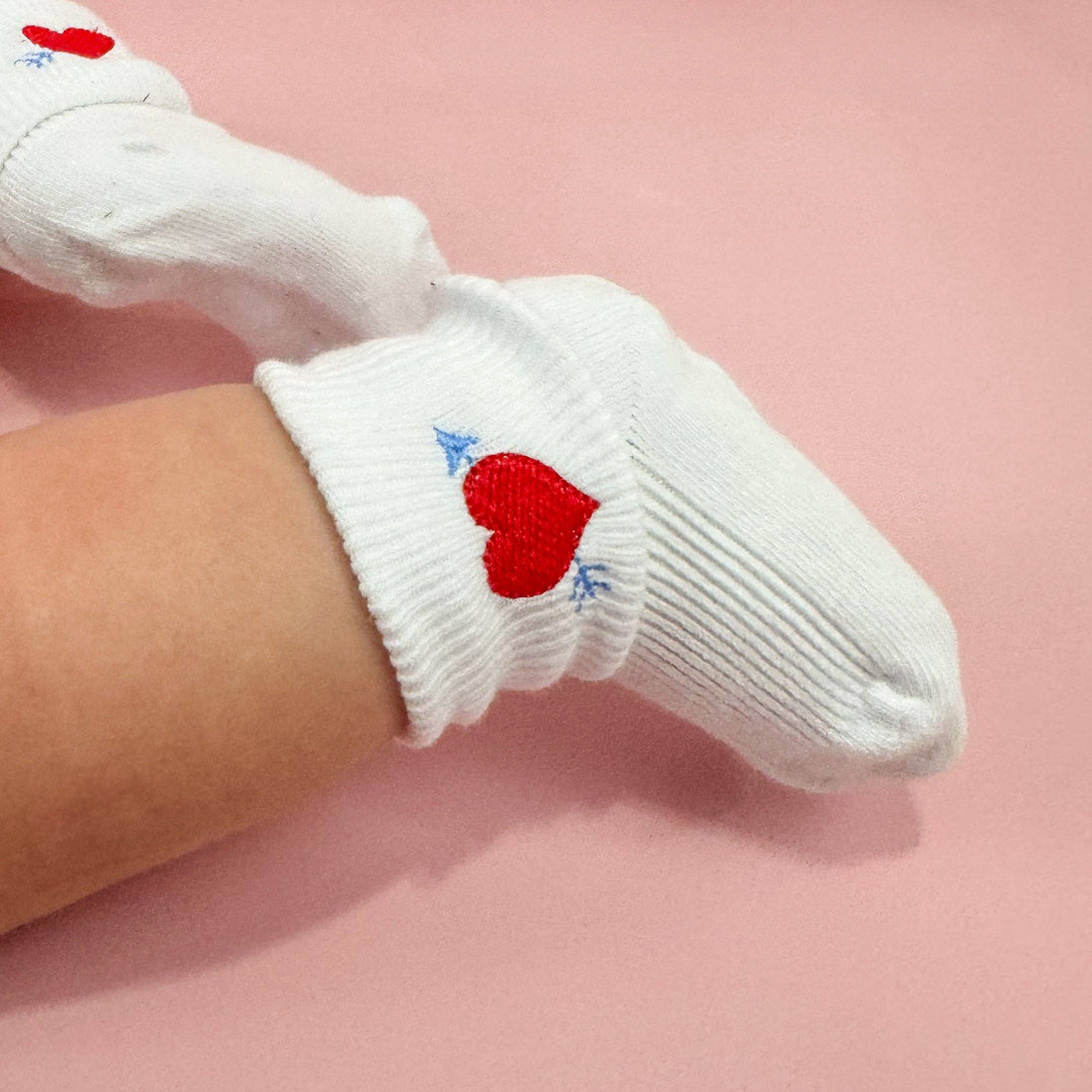 White Fold Over Socks