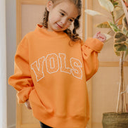Children's Tenn Vols Polka Dot Puff Mock Neck Sweatshirt