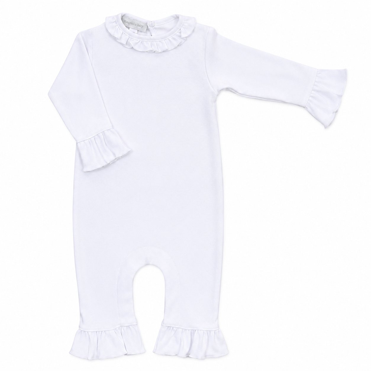 Essentials White Ruffle Playsuit