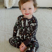 Halloween Glow-in-the-Dark Convertible Bamboo Zip Romper | Eye Want Candy