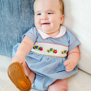Back to School Caterpillar Smocked Henry Bubble