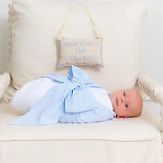 Bow Swaddle - Seersucker