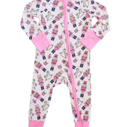 Bamboo Convertible Zipper Romper | Toy Soldier Pink