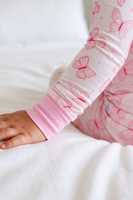 Two-Piece Bamboo Pajama Set | Blooming Butterflies