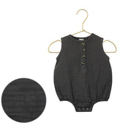Cloud Muslin Bubble Romper - Charcoal