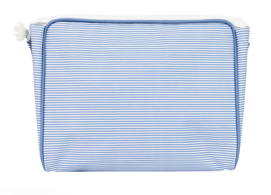 The Go Bag in Navy Mini Stripes