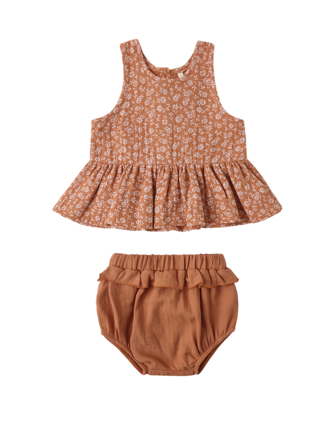 Sleeveless Peplum Set Poppy Floral