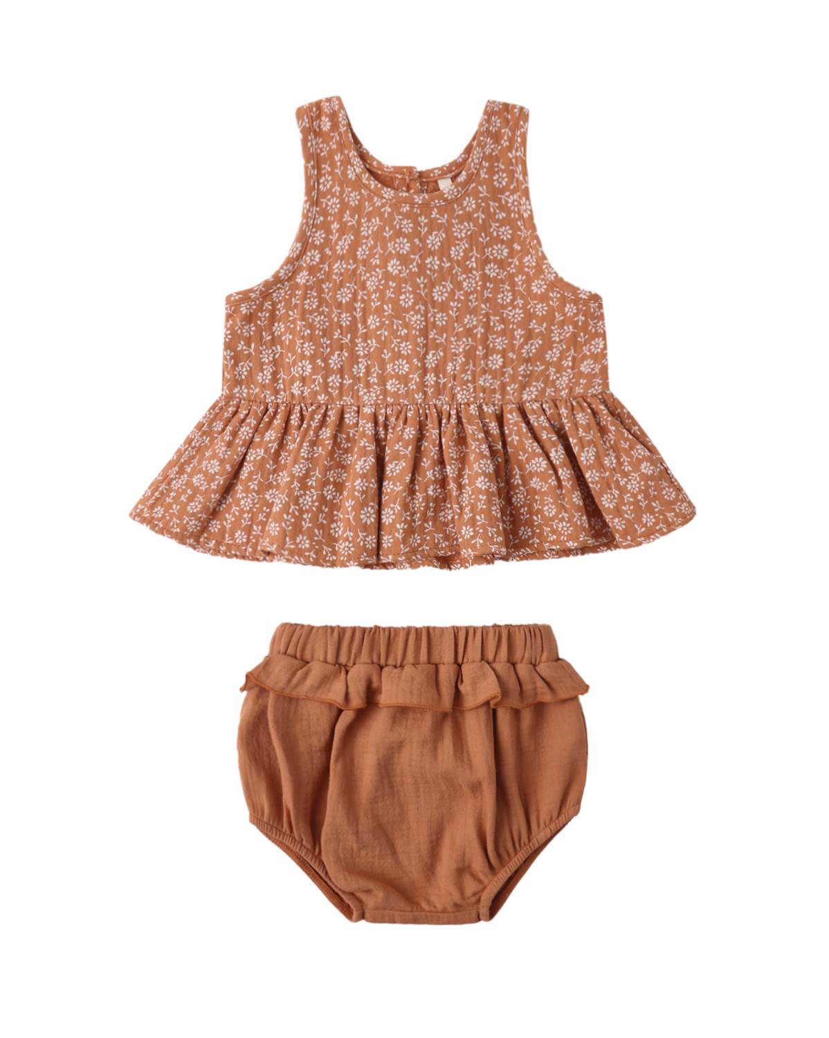 Sleeveless Peplum Set Poppy Floral