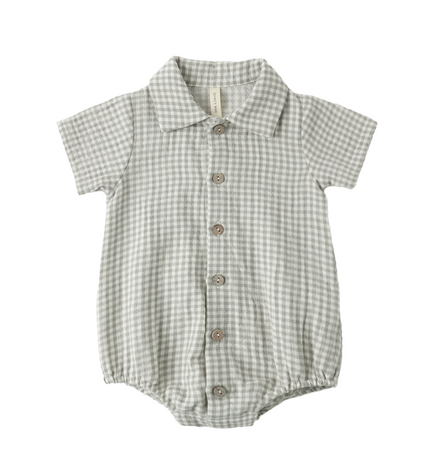 Matteo Romper Sage Gingham