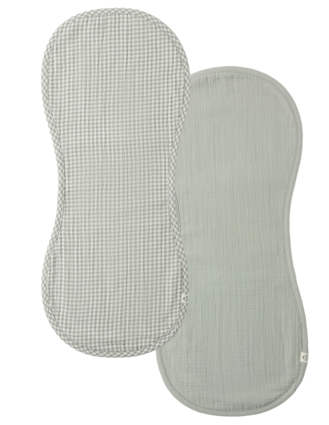 Burp Cloth 2 Pack Sage Gingham