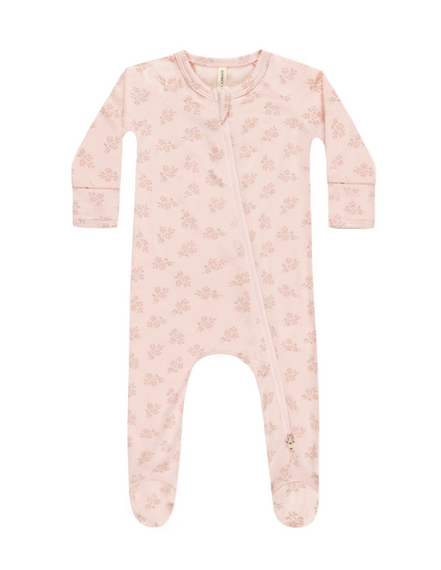 Modal Zip Footie Pink Blossom