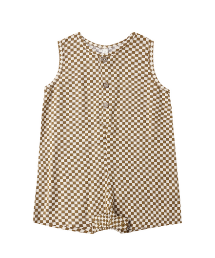 Mavrick Romper Ocre Check