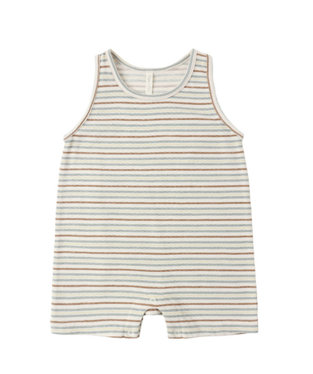 Sleeveless One-Piece Vintage Stripe