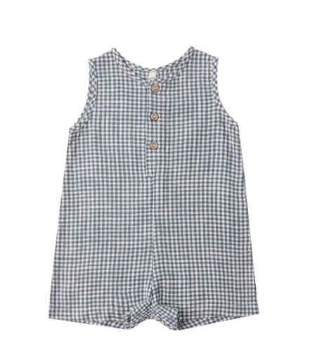 Mavrick Romper Marine Gingham