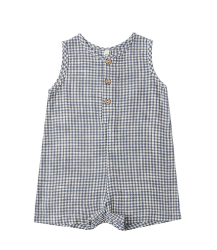 Mavrick Romper Marine Gingham
