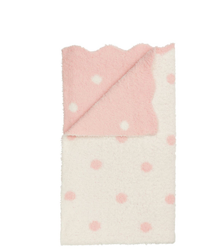 Pink Dot Chenille Blanket