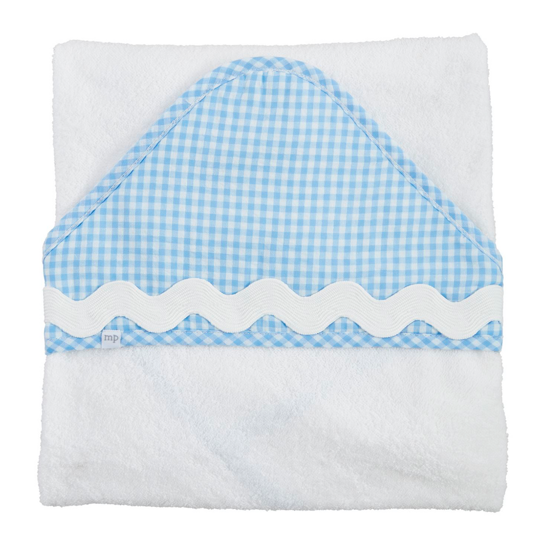 Blue Ric-Rac Hooded Towel