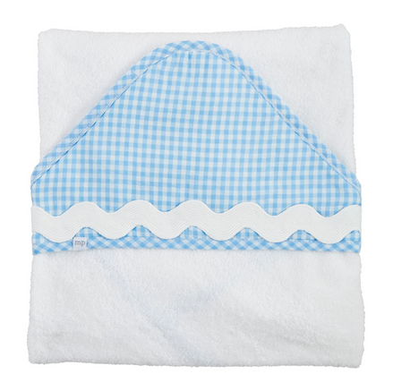 Blue Ric-Rac Hooded Towel