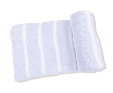 Chenille Blanket - Blue Stripes