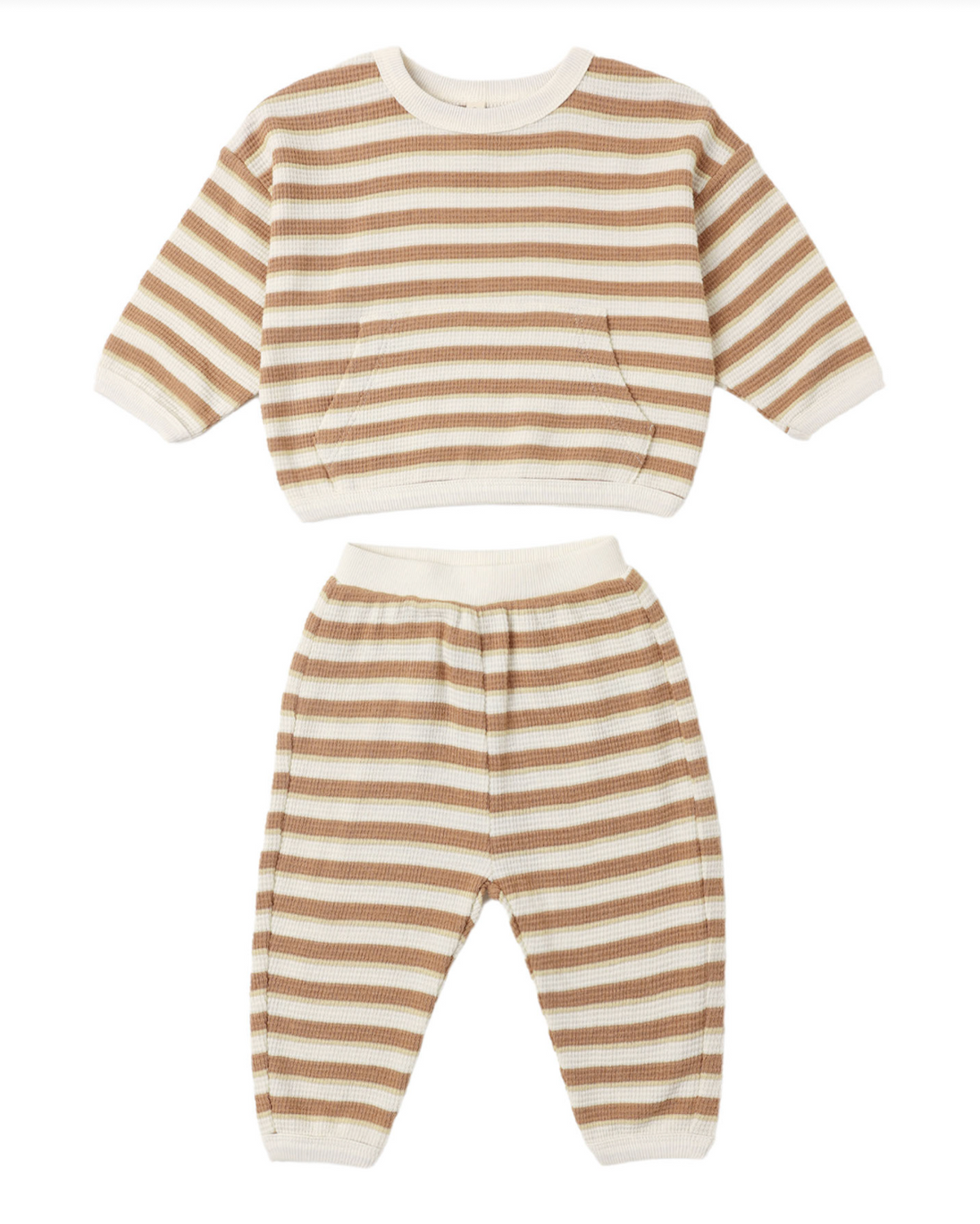 Waffle Slouch Set - Spice Stripe