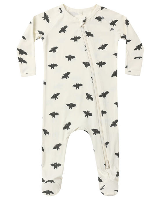 Bamboo Zip Footie - Bats