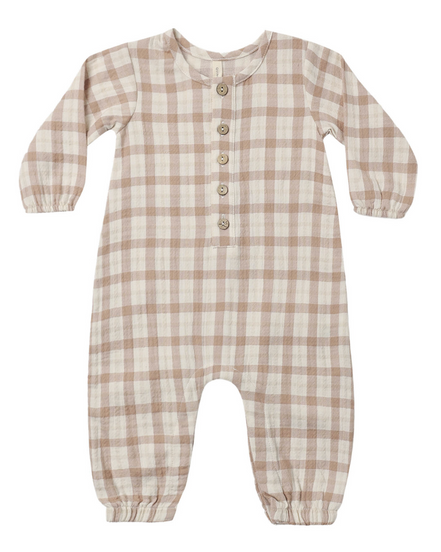 Woven Jumpsuit Rustic Plaid