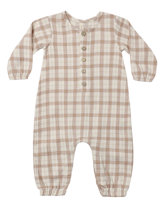 Woven Jumpsuit Rustic Plaid