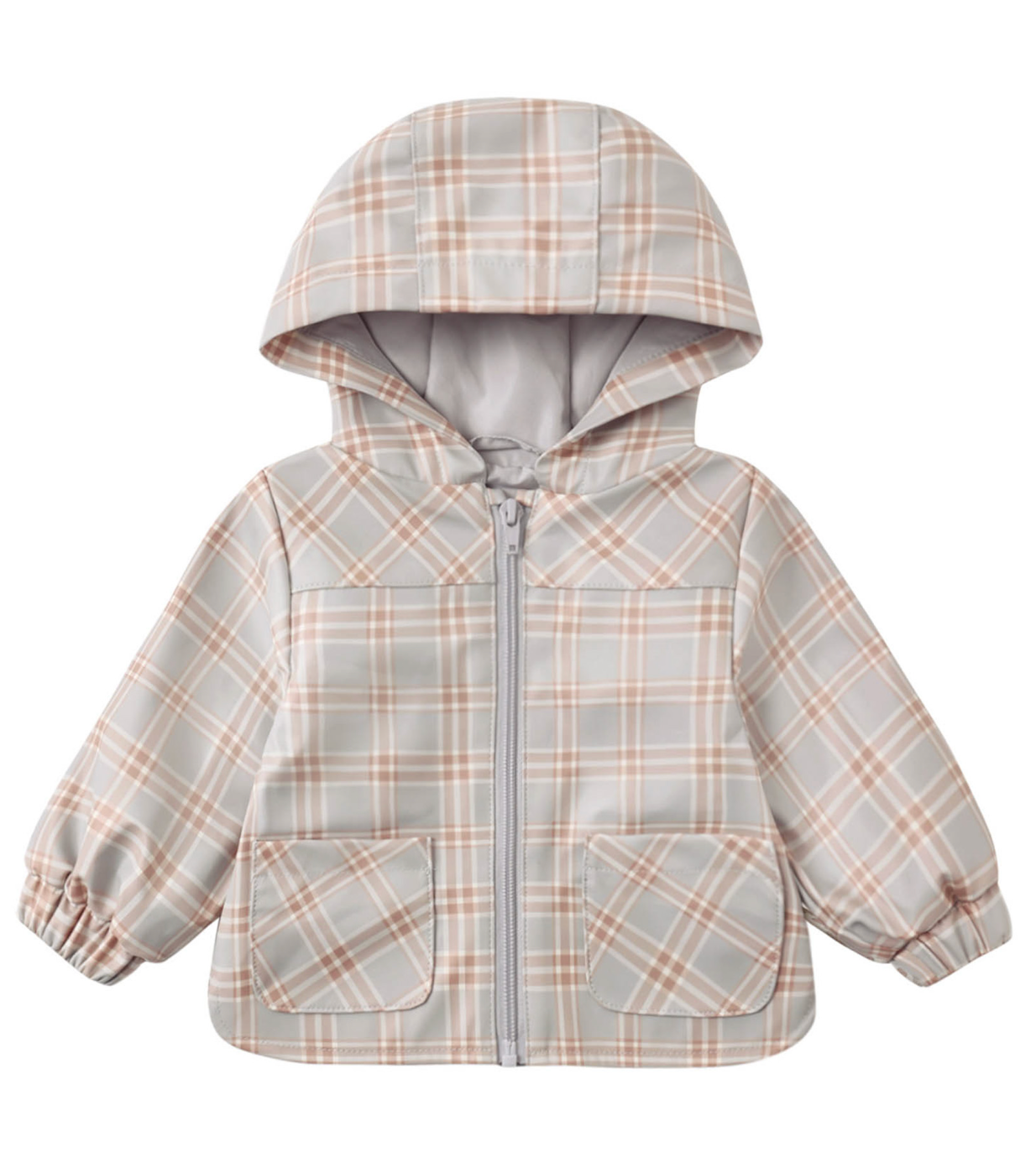 Rain Coat Blue Plaid
