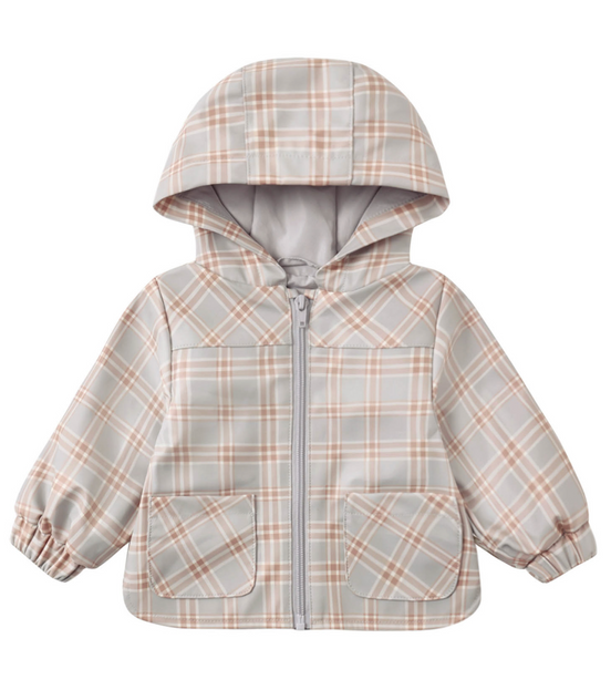 Rain Coat Blue Plaid