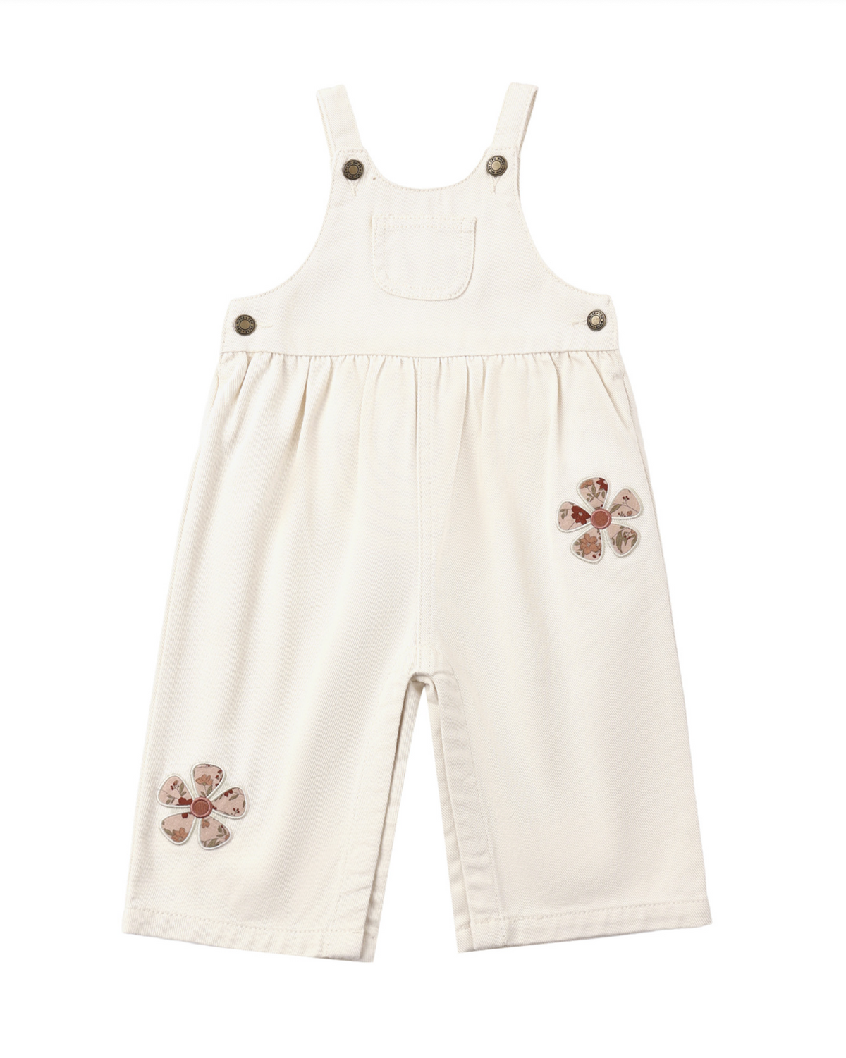 Wide Leg Overall Daisy Patches