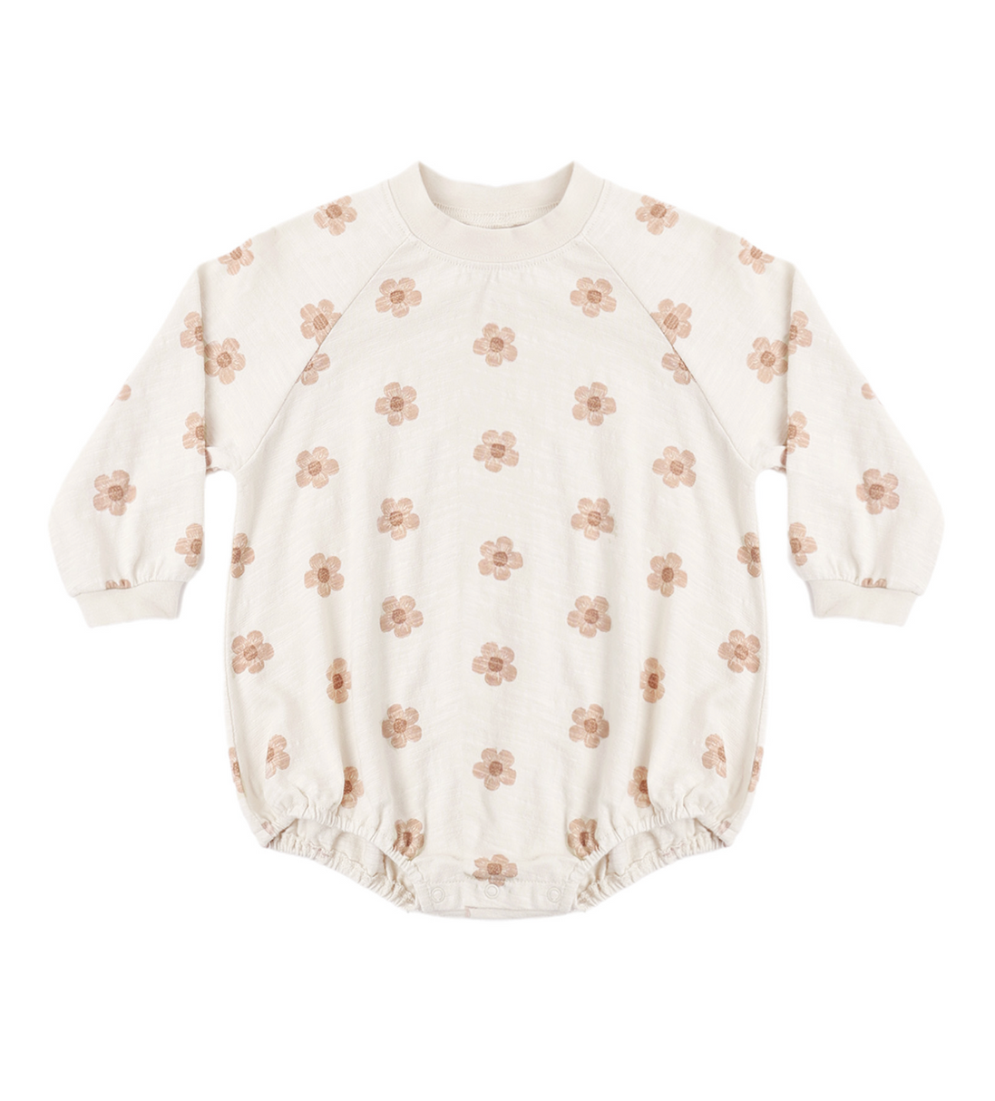 Crew Neck Romper Pink Daisies