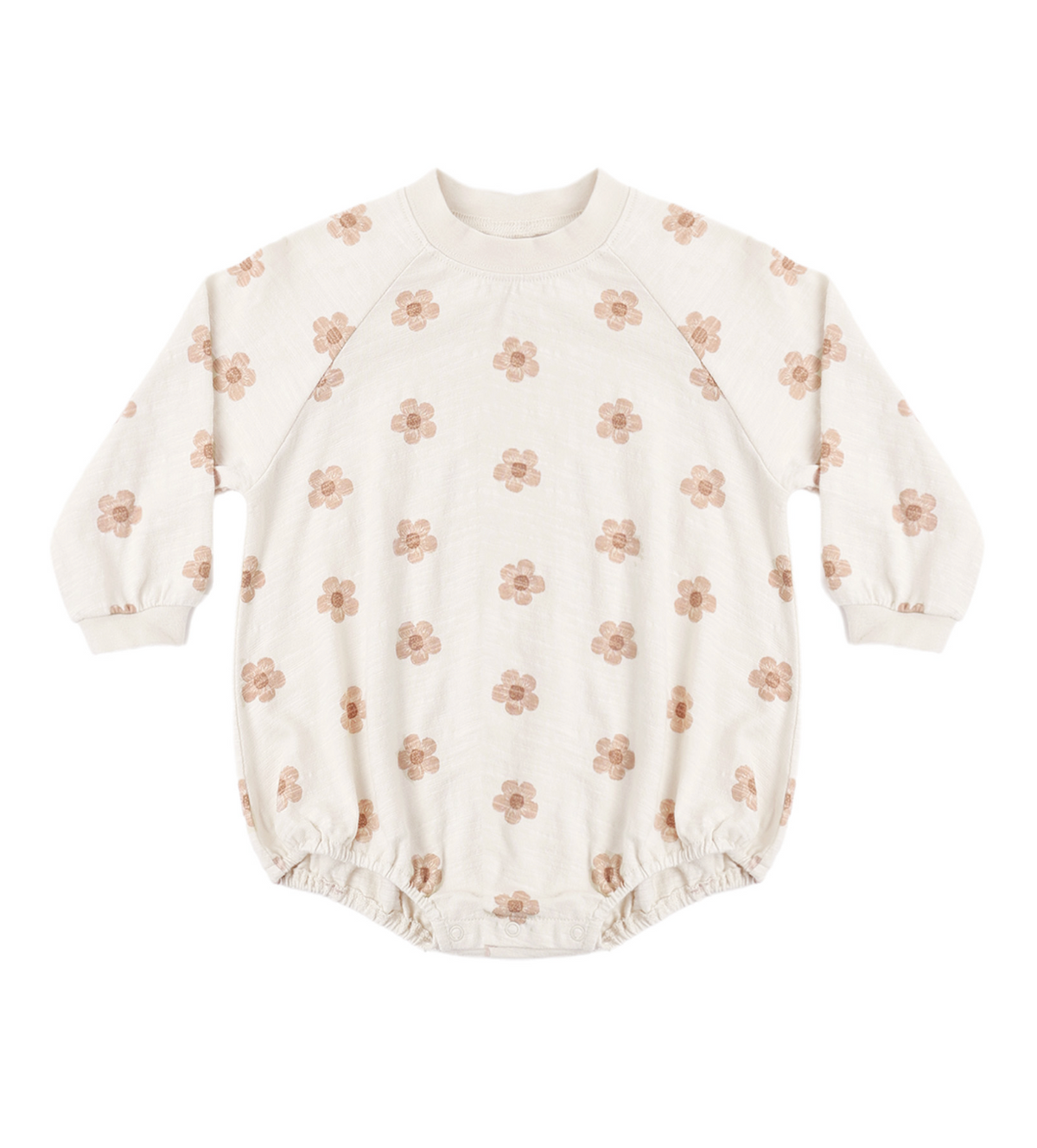 Crew Neck Romper Pink Daisies