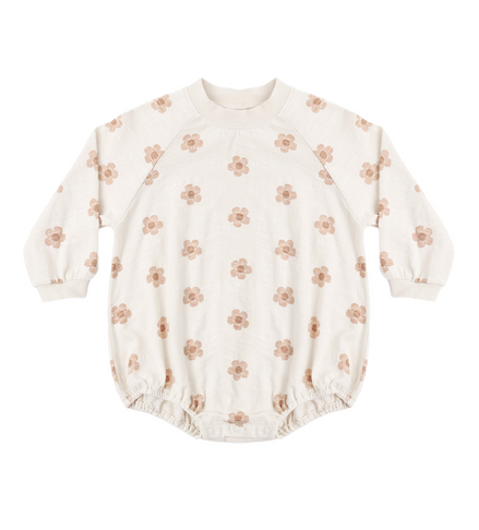 Crew Neck Romper Pink Daisies