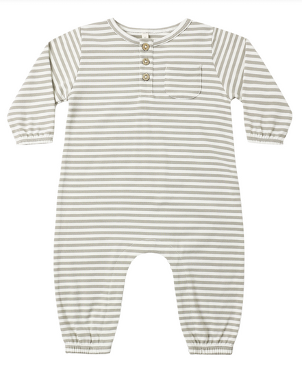 Long Sleeve Pocket Jumpsuit Laurel Stripe