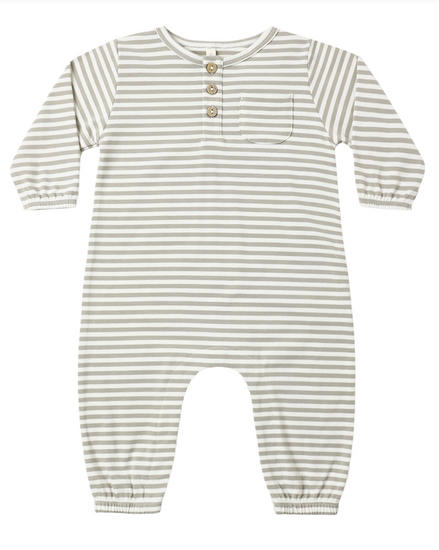 Long Sleeve Pocket Jumpsuit Laurel Stripe