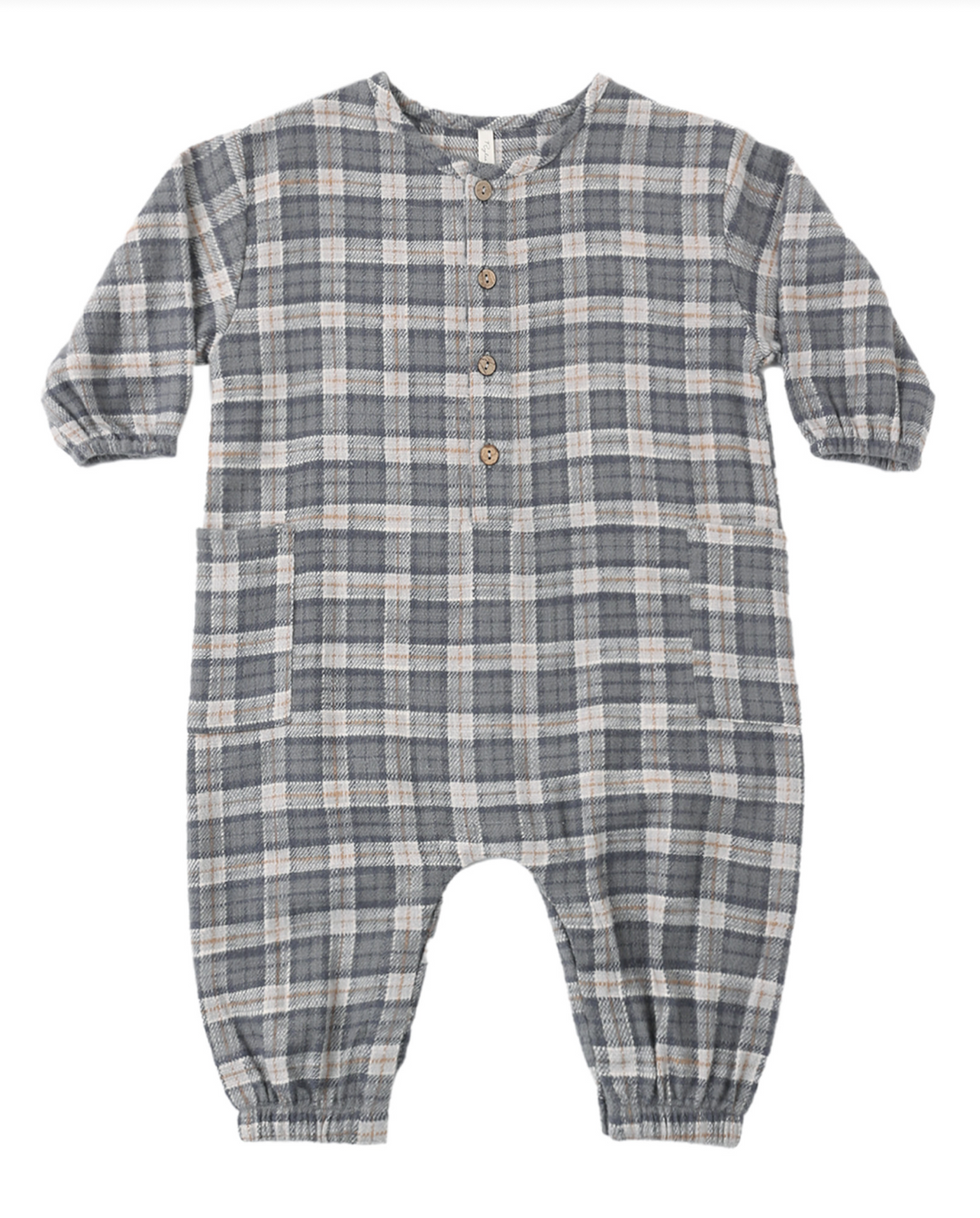 Relaxed Woven Jumpsuit Winter Plaid
