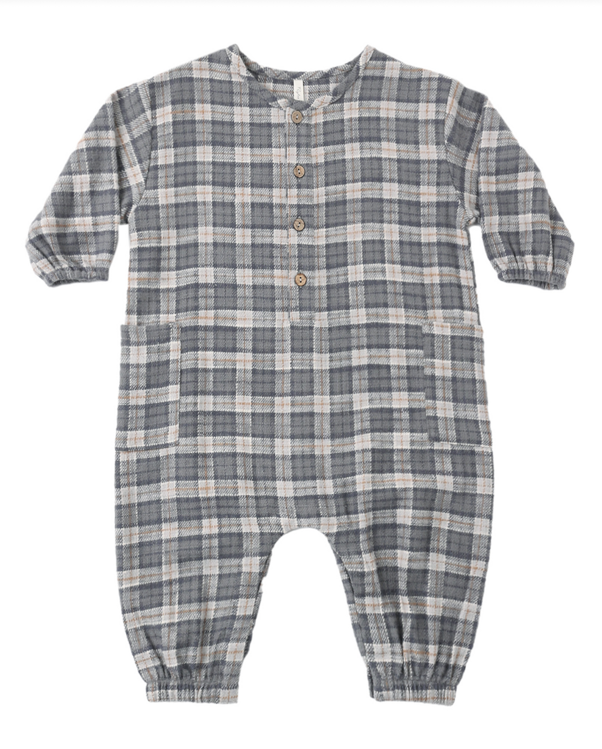 Relaxed Woven Jumpsuit Winter Plaid