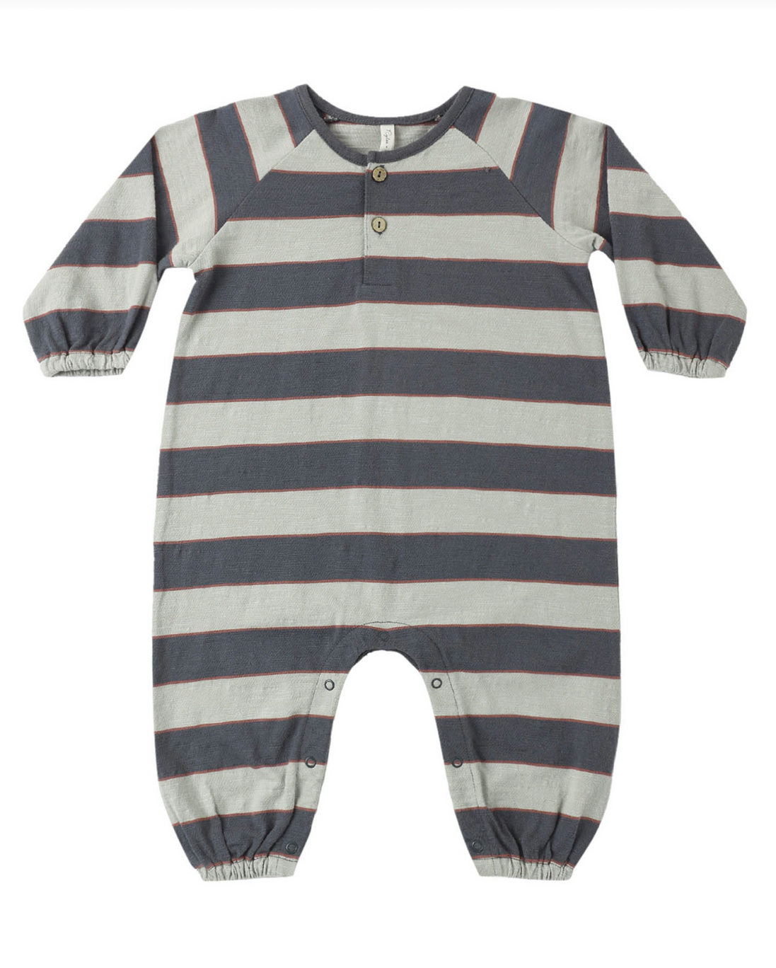Henley Jumpsuit Sage Stripe