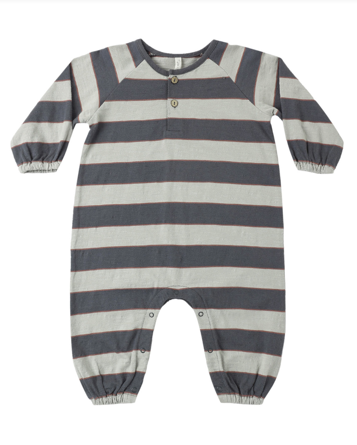 Henley Jumpsuit Sage Stripe