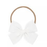 Chiffon Bow - White
