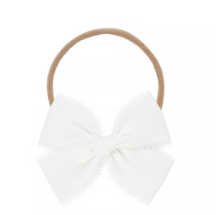 Chiffon Bow - White